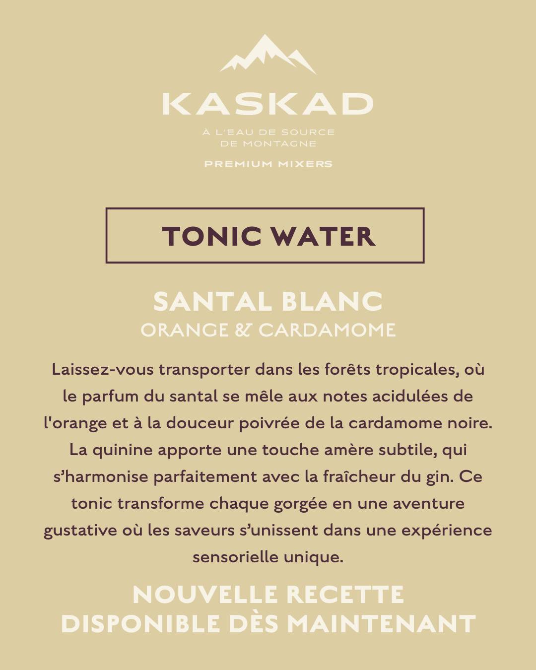 KASKAD - Tonic Santal Blanc, Orange & Cardamone (Lot de 24)